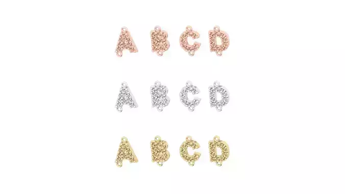 ALPHABET LETTERS NUMBERS CHARMS FOR JEWELRY