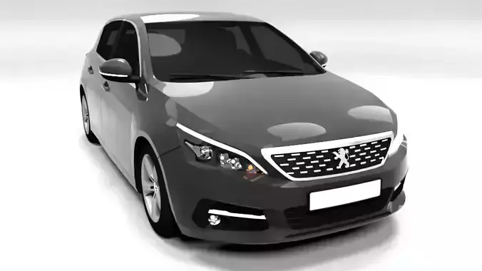 PEUGEOT 308 2015 LOWPOLY