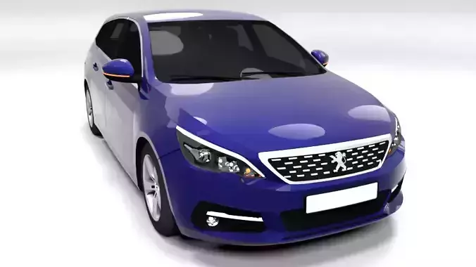 PEUGEOT 308 SW 2015 LOWPOLY