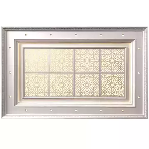 Coffered ceiling with lighting in oriental style 3D model