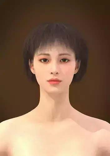 Short hair 037-FV2 for Yuna-FV2 3D model from Clo3D Software