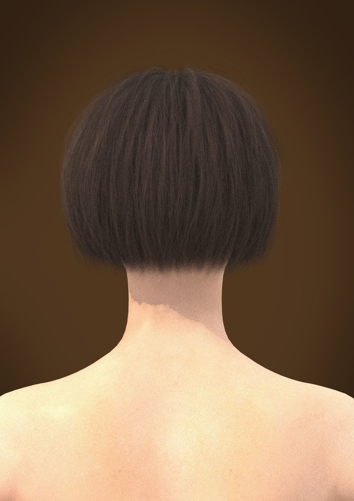Short hair 037-FV2 for Yuna-FV2 3D model from Clo3D Software 3D model_5