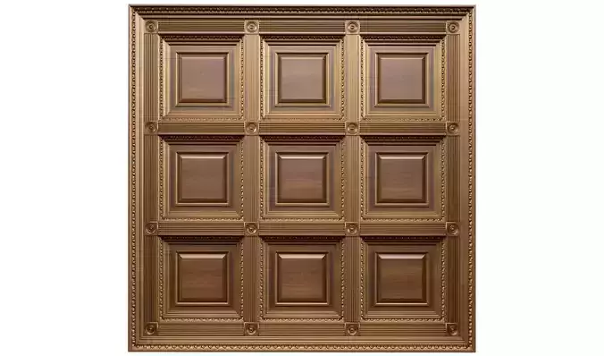 Classical coffered ceiling Set 3D model