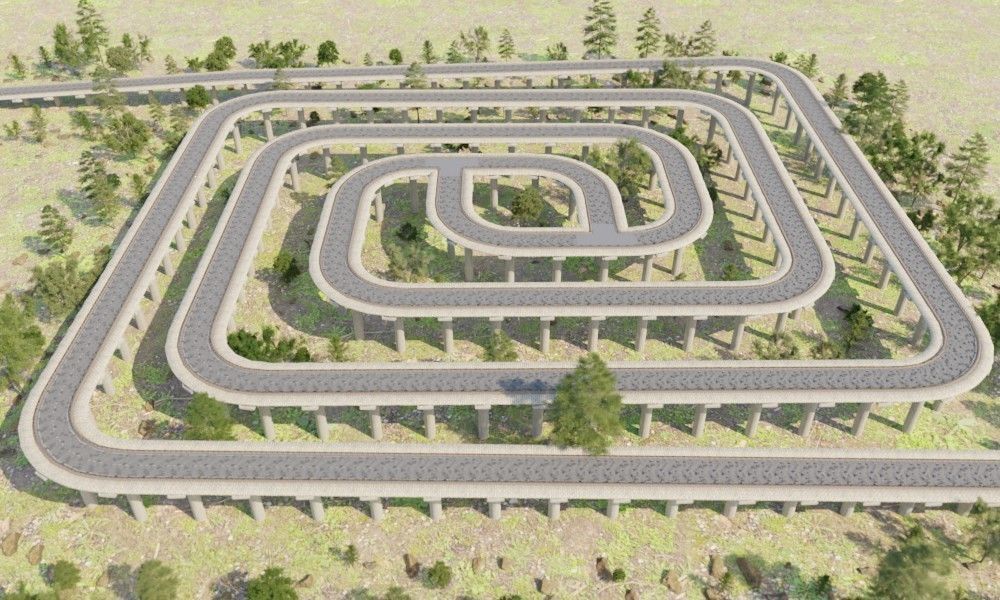 Flex Road Generator - Demo Free 3D model_8