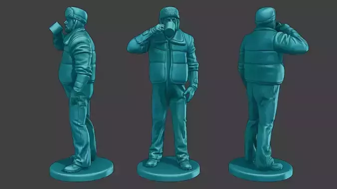 Actual Male Truck Driver AMTD 010 3D print model