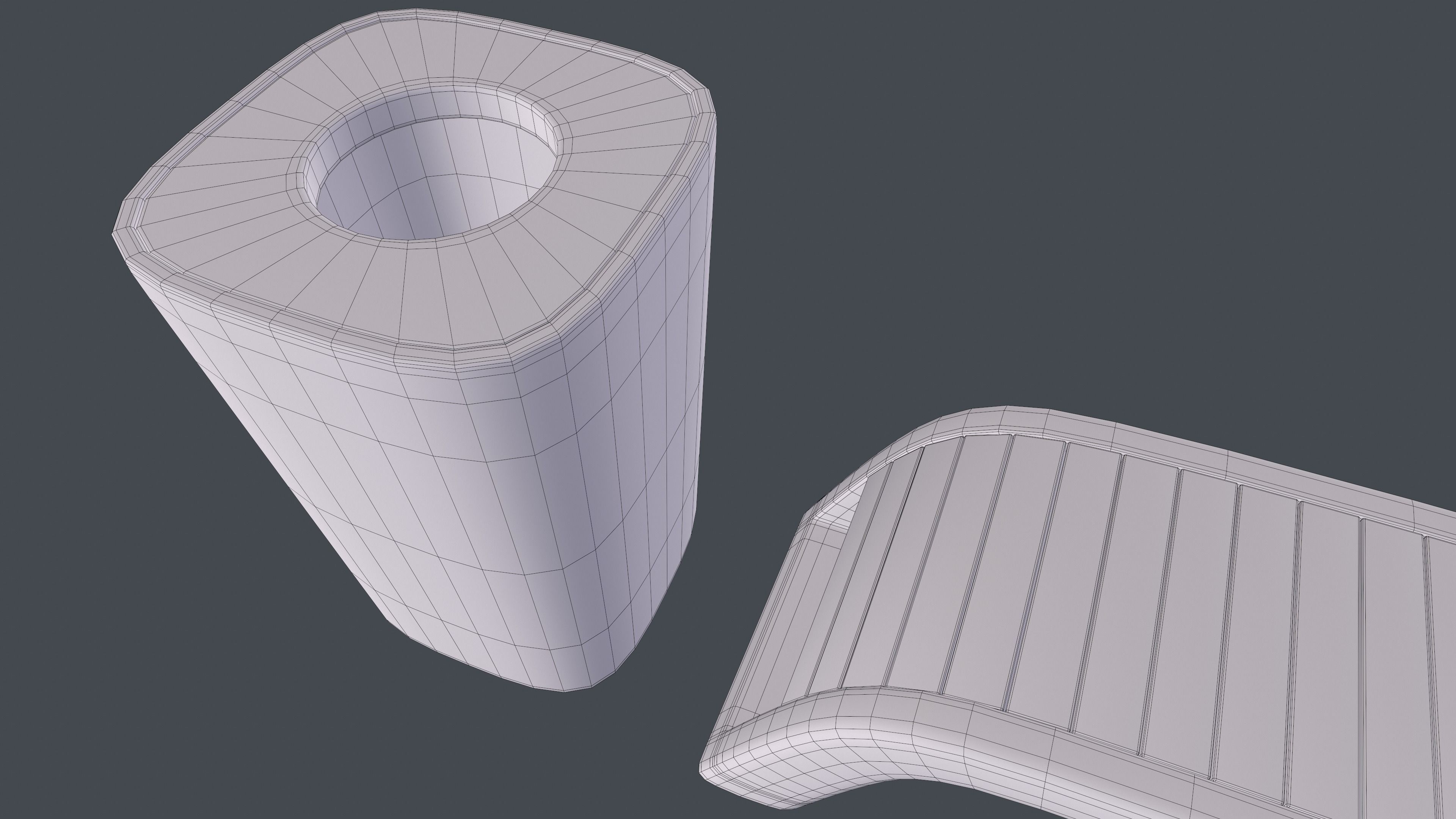 Street bench and urn 3D model_8