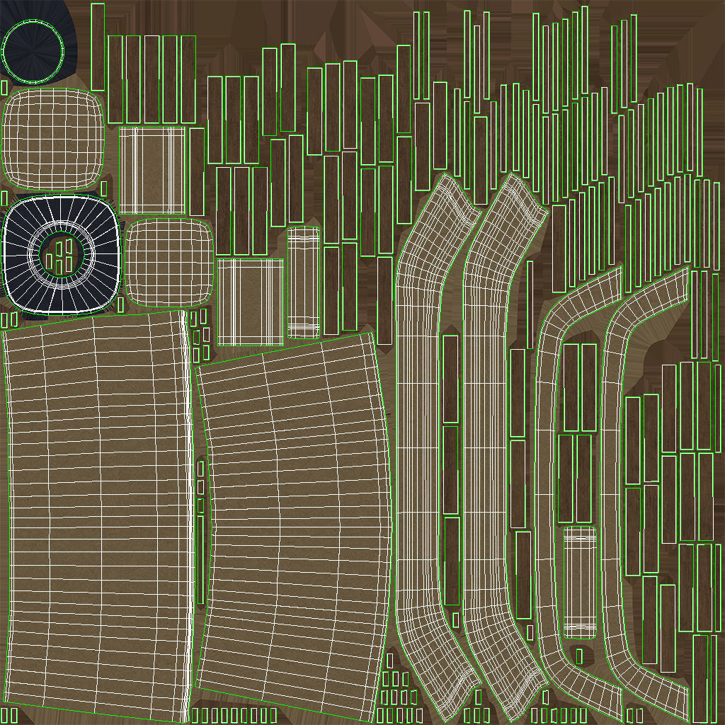 Street bench and urn 3D model_10