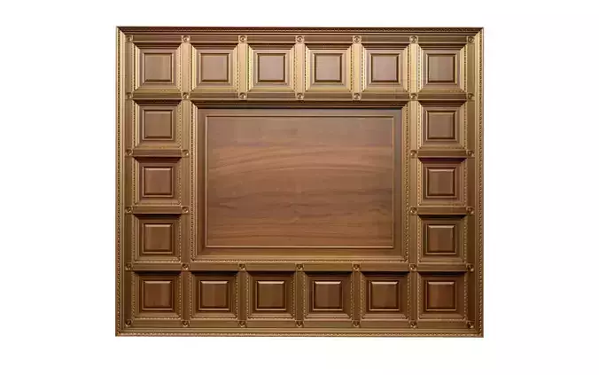 Classical coffered ceiling Set 3D model Classical coffered ceiling Set 3D model