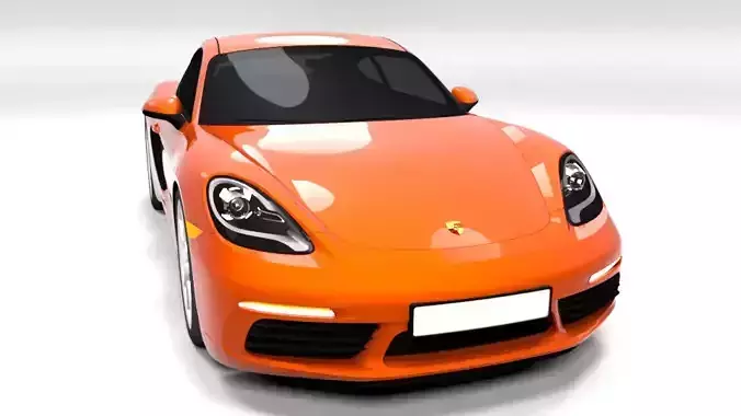 PORSCHE CAYMAN 2017 LOWPOLY Low-poly 3D model