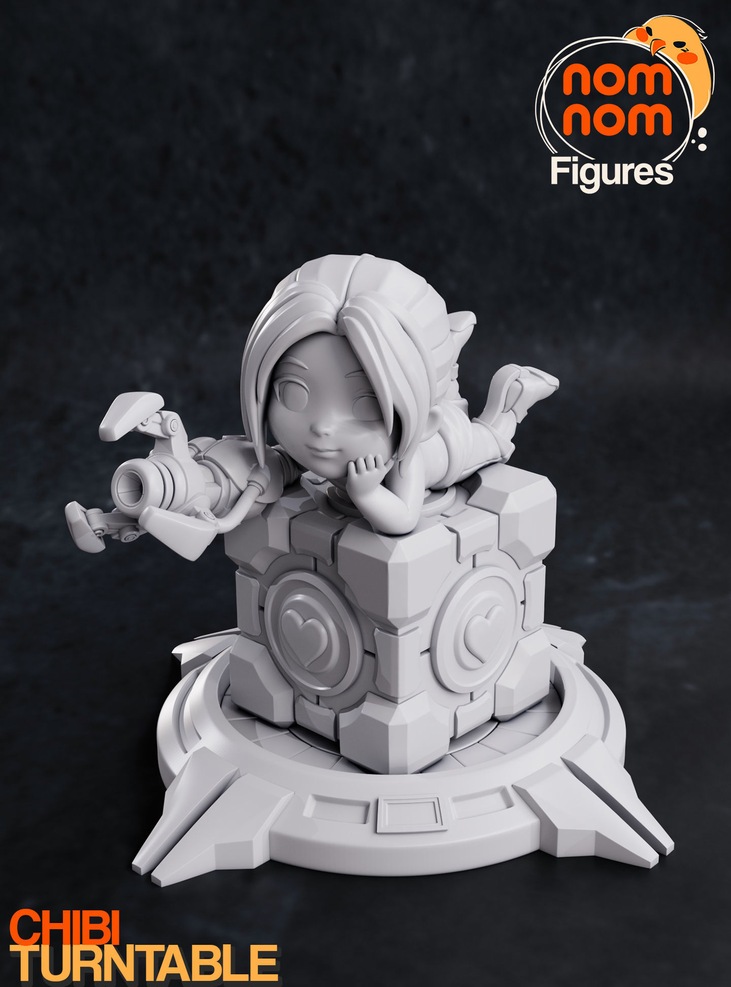 Chibi Chell - Portal 3D print model_11