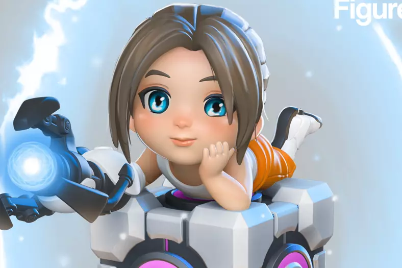Chibi Chell - Portal 3D print model_0