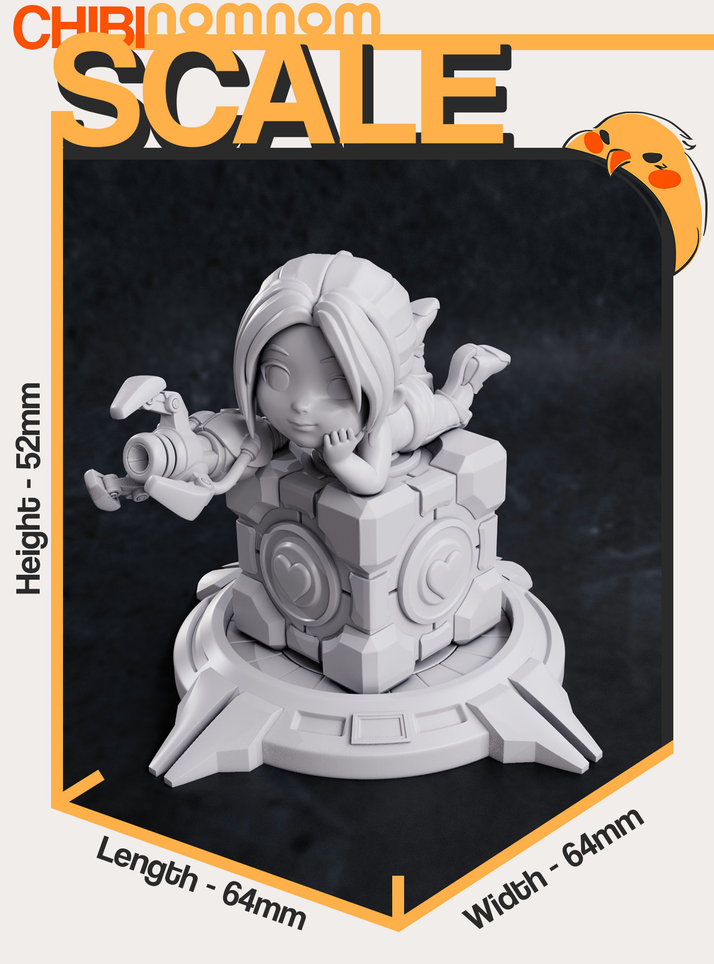 Chibi Chell - Portal 3D print model_9