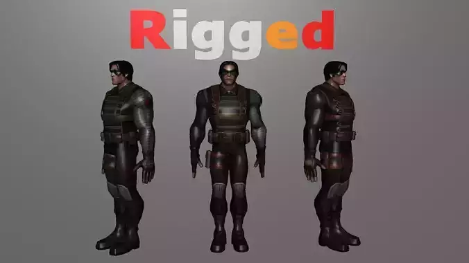 The Winter Solider Free Free low-poly 3D model