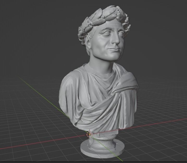 Horace bust 3D print model_4