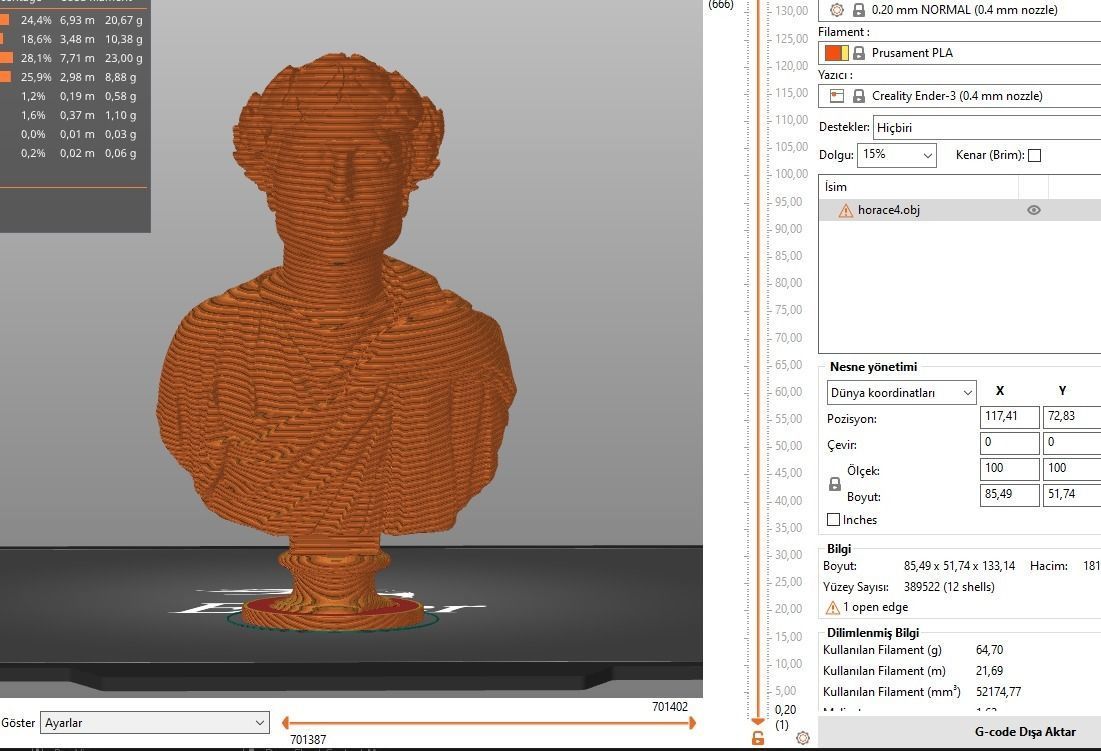 Horace bust 3D print model_13