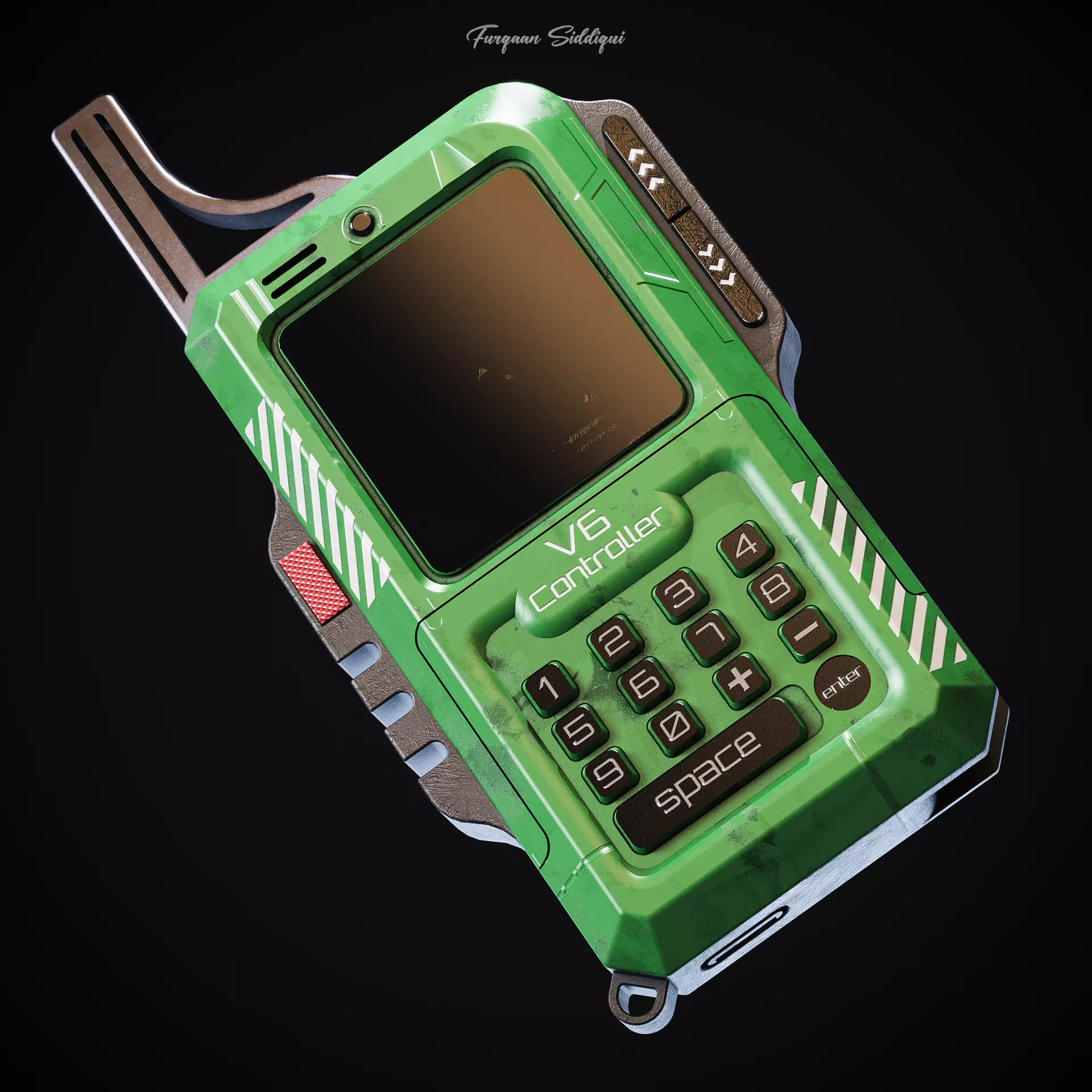 Sci-fi Controller V6 Low-poly 3D model_0