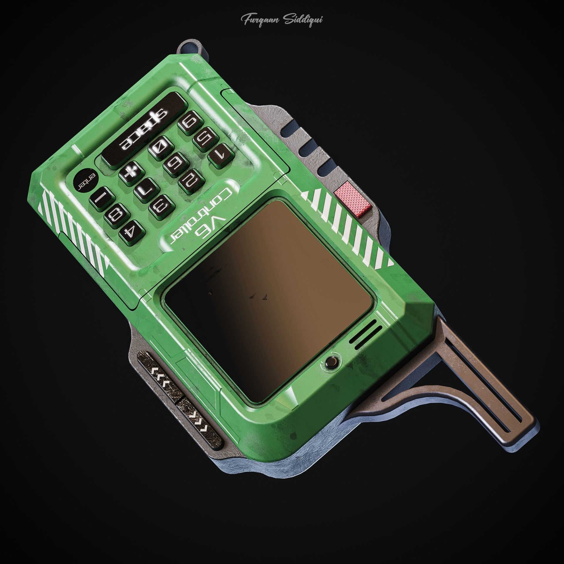 Sci-fi Controller V6 Low-poly 3D model_3