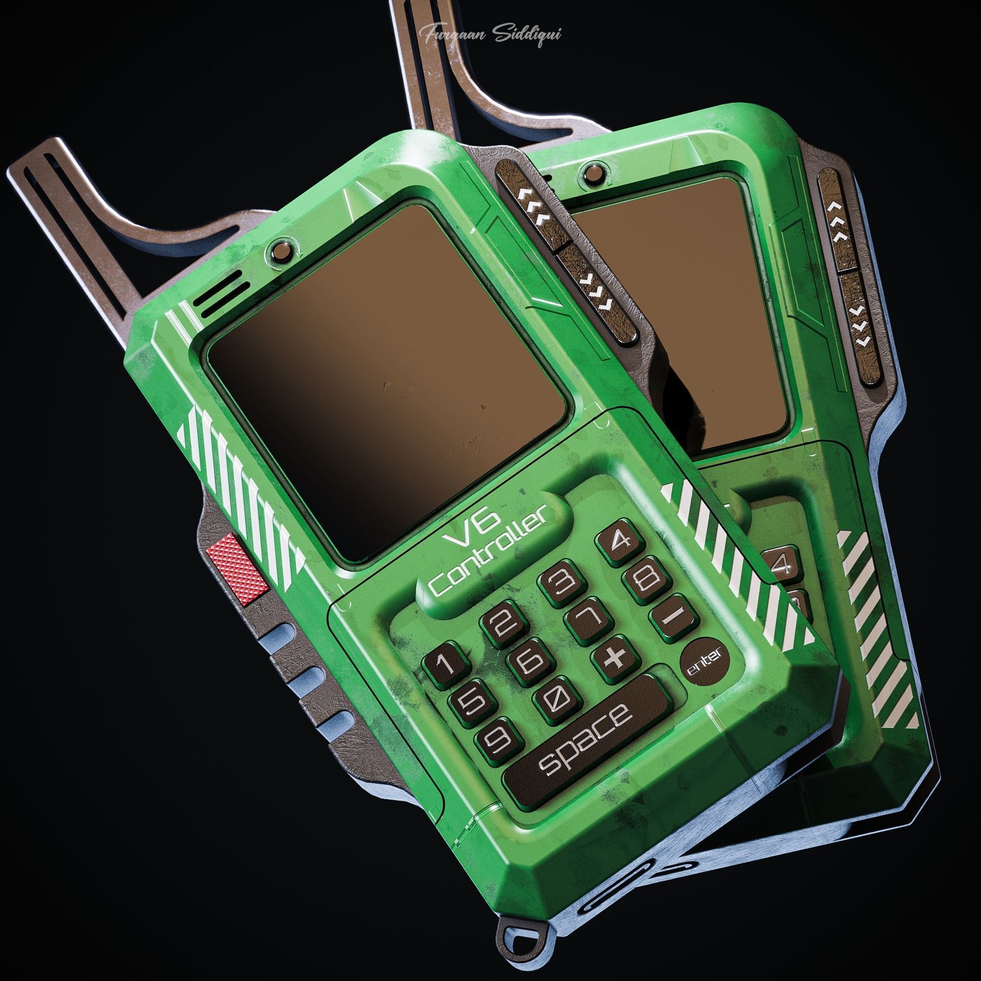 Sci-fi Controller V6 Low-poly 3D model_4