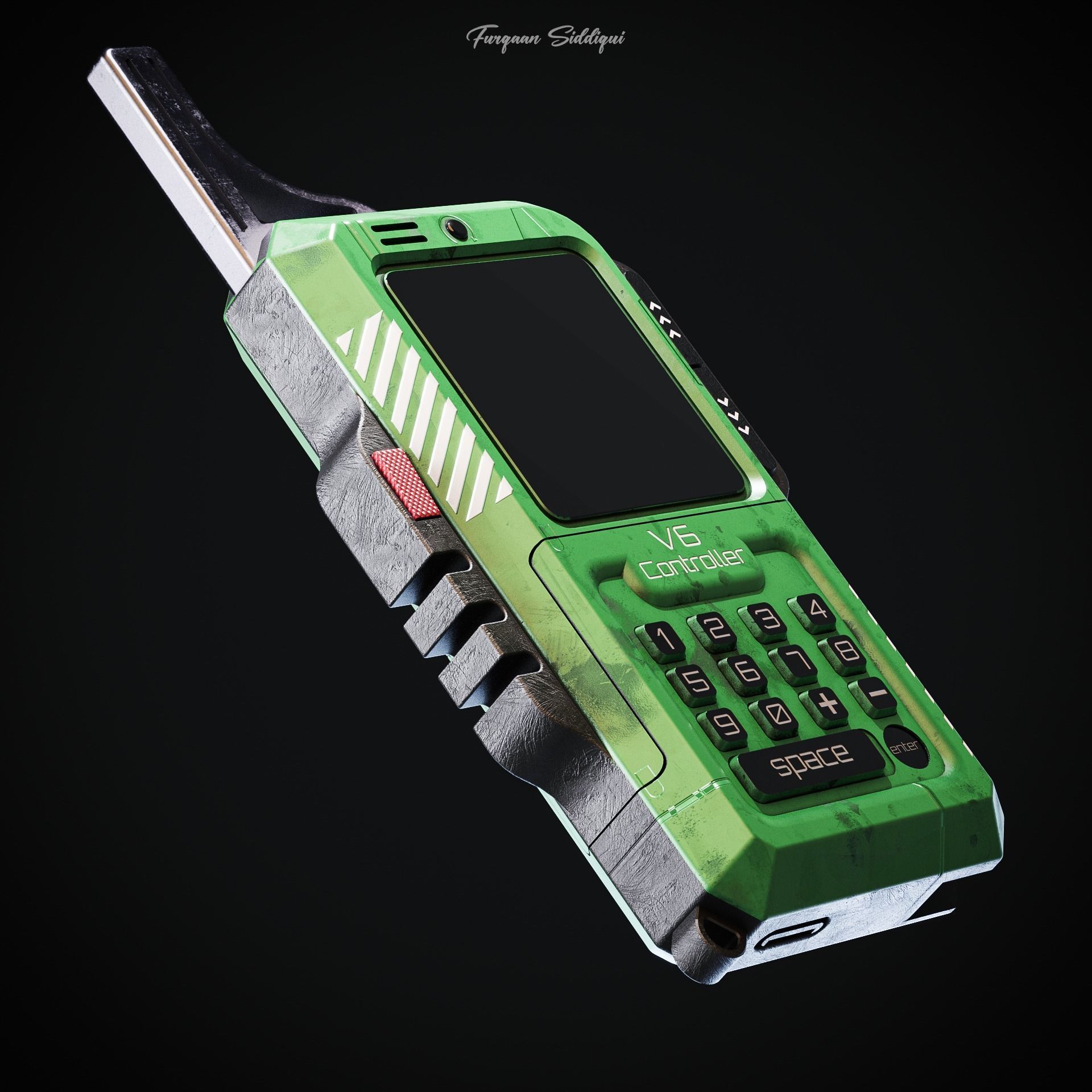 Sci-fi Controller V6 Low-poly 3D model_1