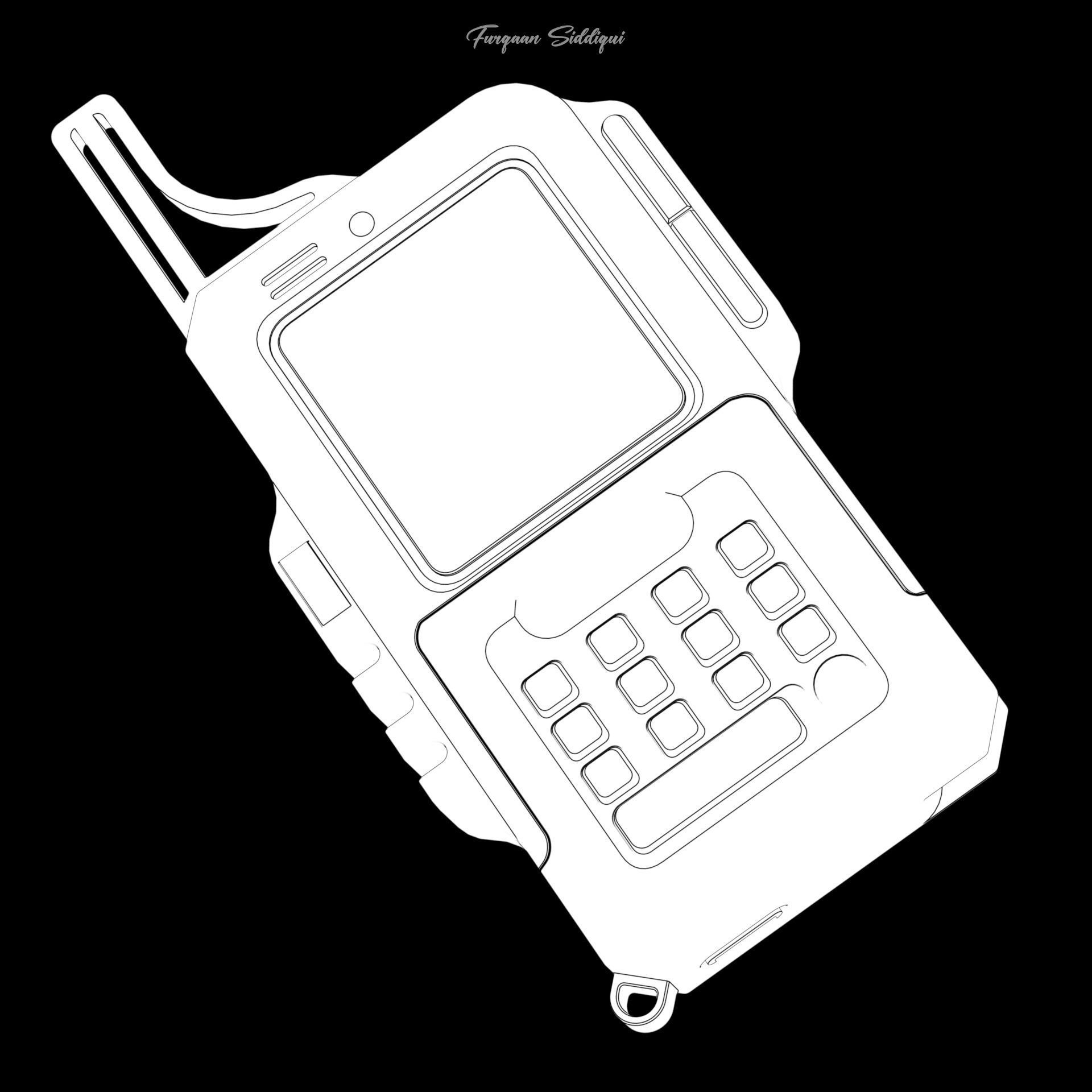 Sci-fi Controller V6 Low-poly 3D model_6