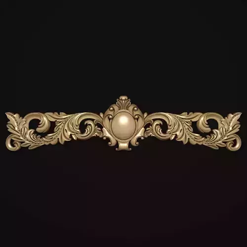 Carving ornate gold ornament 3D model