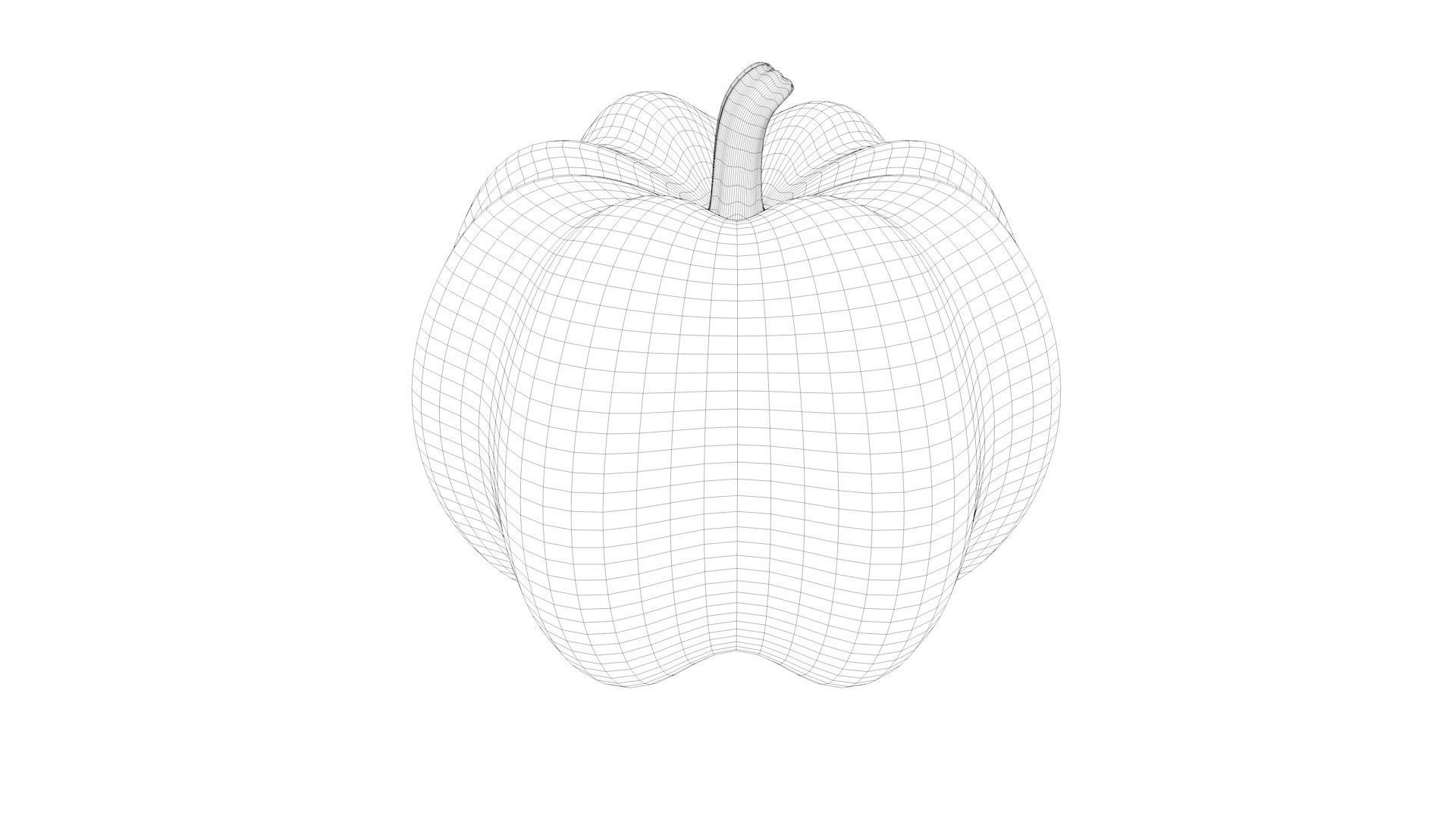 Pumpkin three orange pumpkins Low-poly 3D model_6