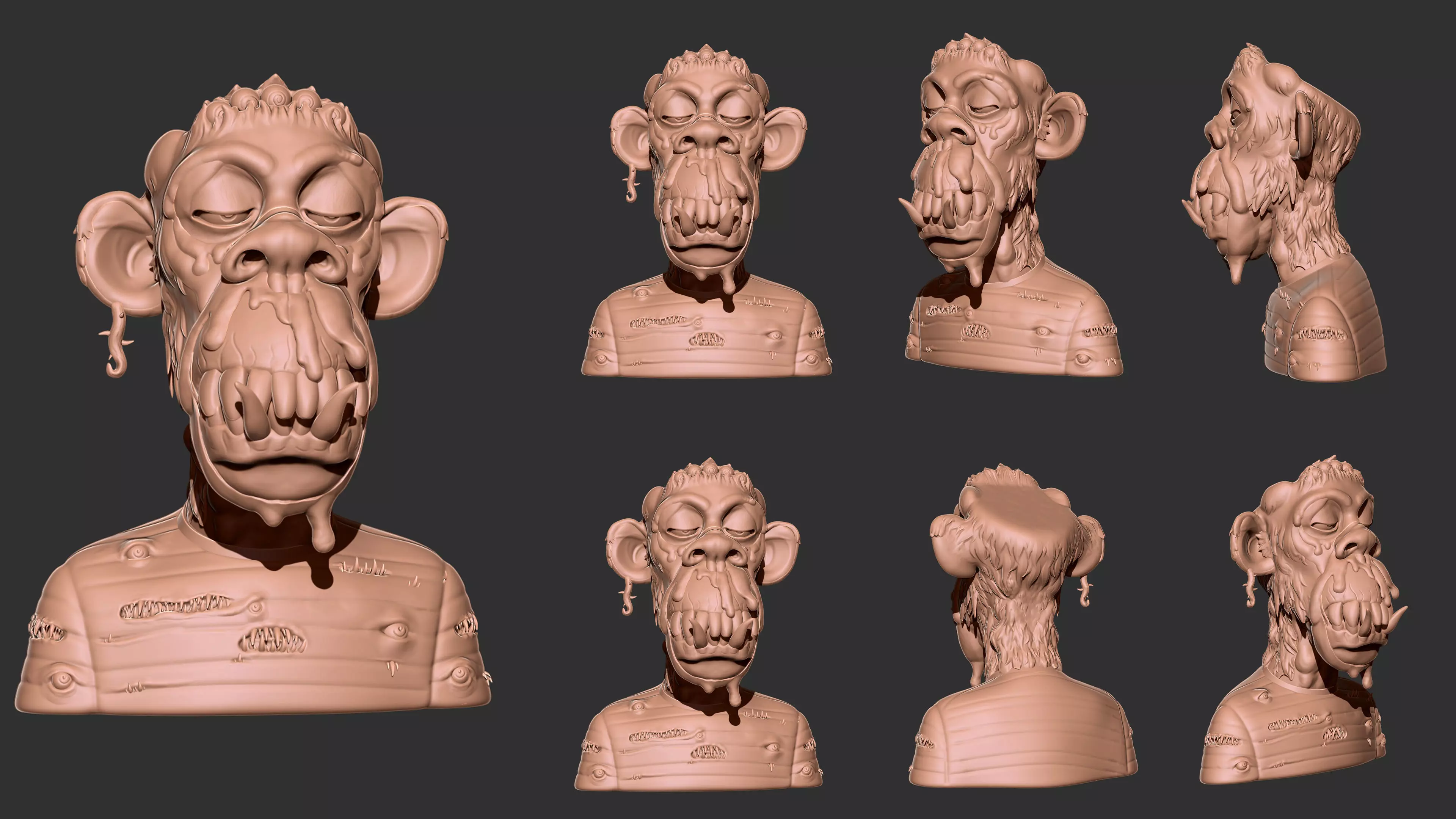 ape nft character 3D print model 3D print model