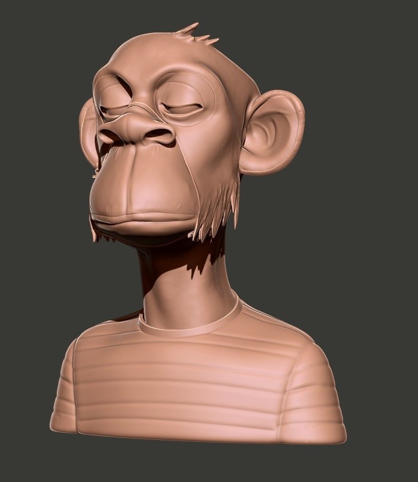 ape nft character1 3D print model 3D print model_3