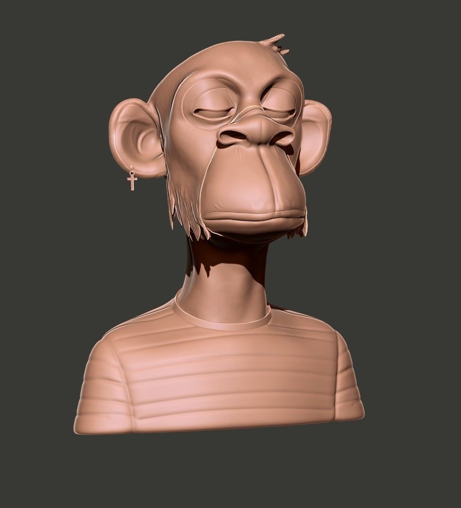 ape nft character1 3D print model 3D print model_1