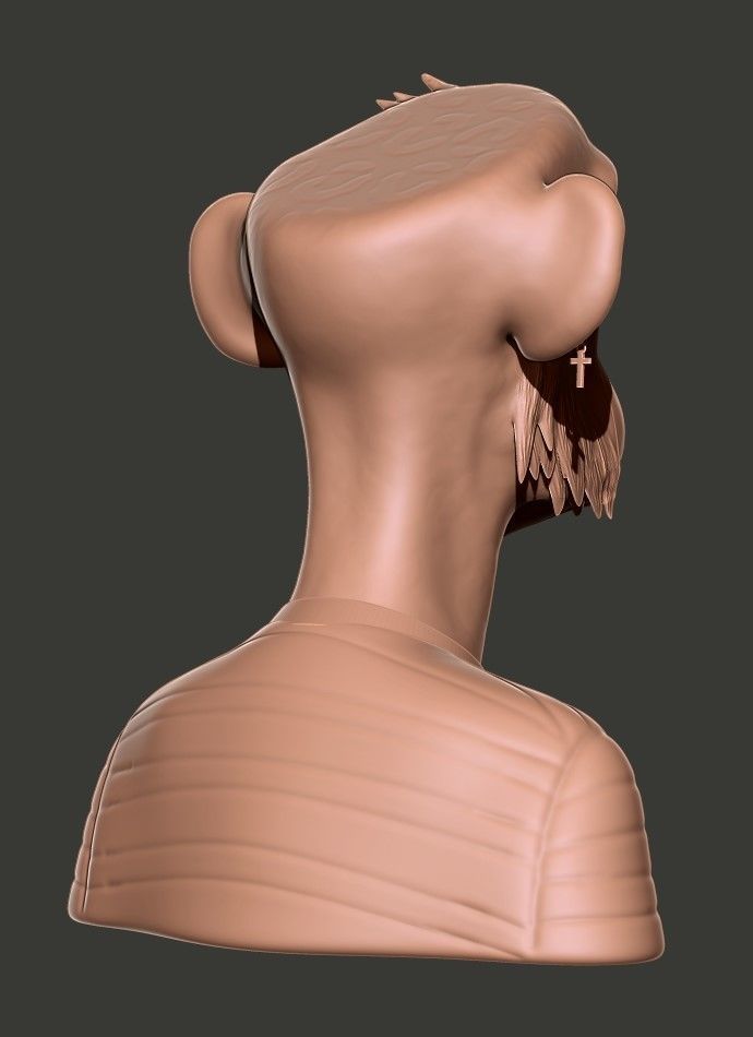 ape nft character1 3D print model 3D print model_6