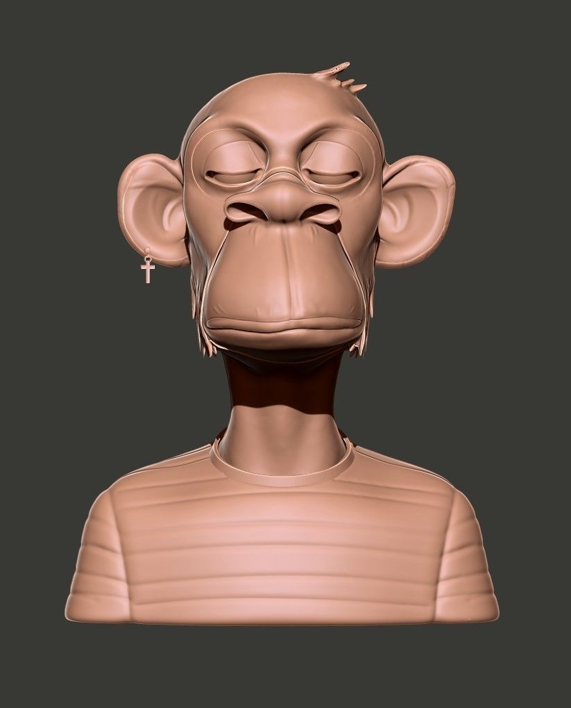 ape nft character1 3D print model 3D print model_2