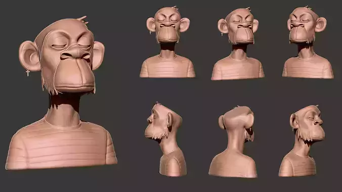 ape nft character1 3D print model 3D print model