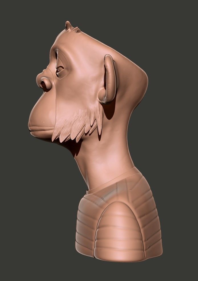 ape nft character1 3D print model 3D print model_4