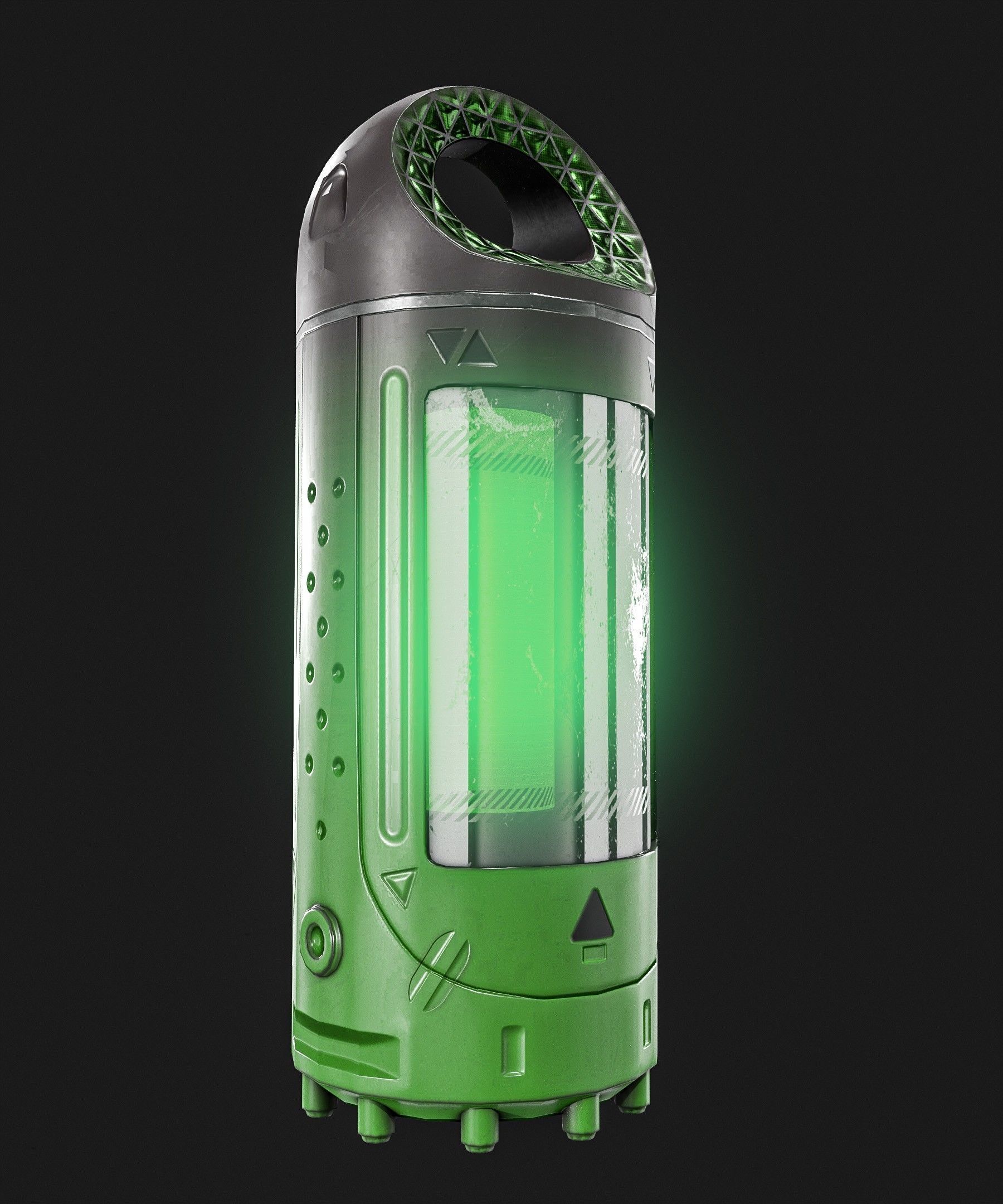 Sci-Fi Teleportation Device Low-poly 3D model_3