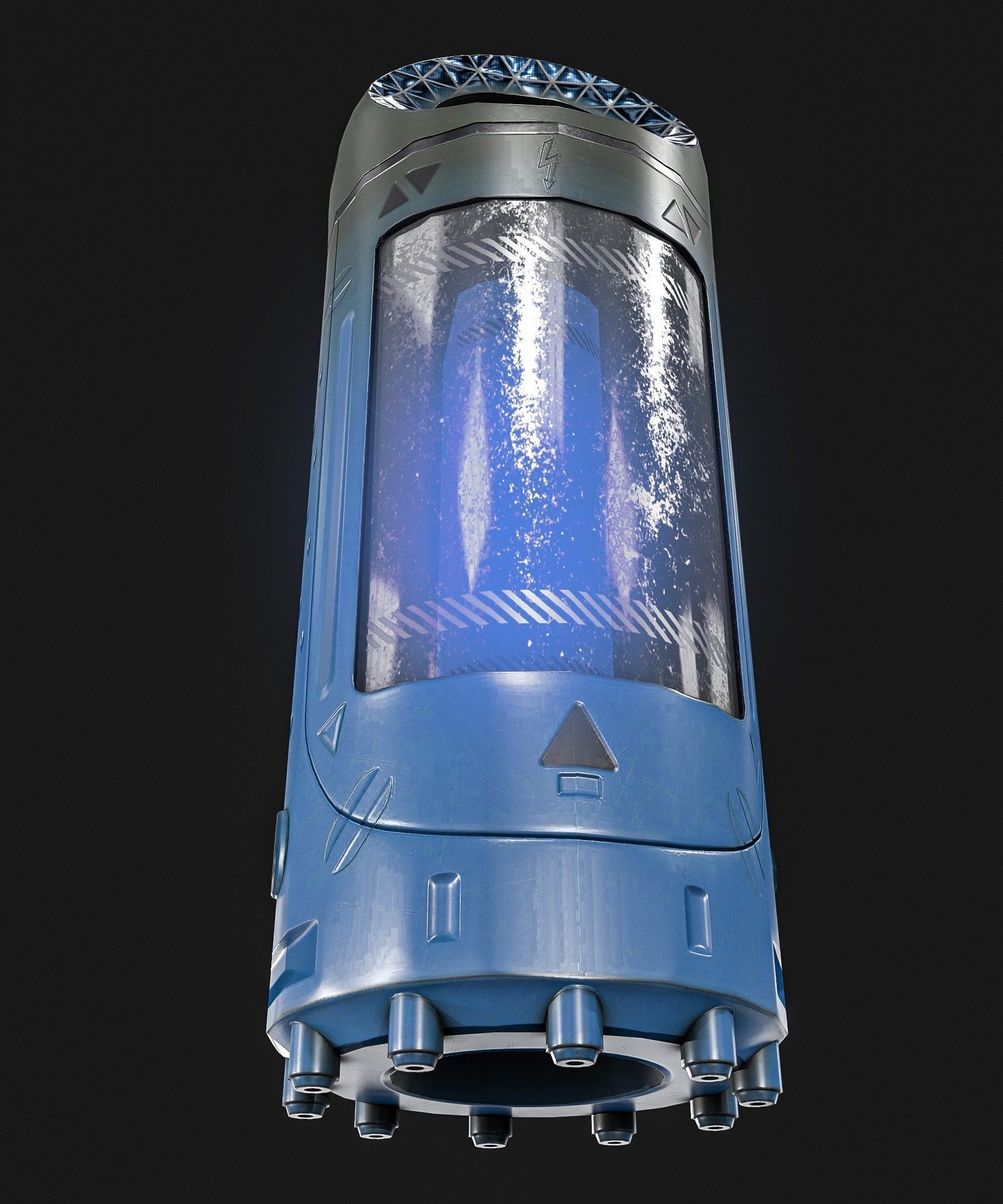 Sci-Fi Teleportation Device Low-poly 3D model_8