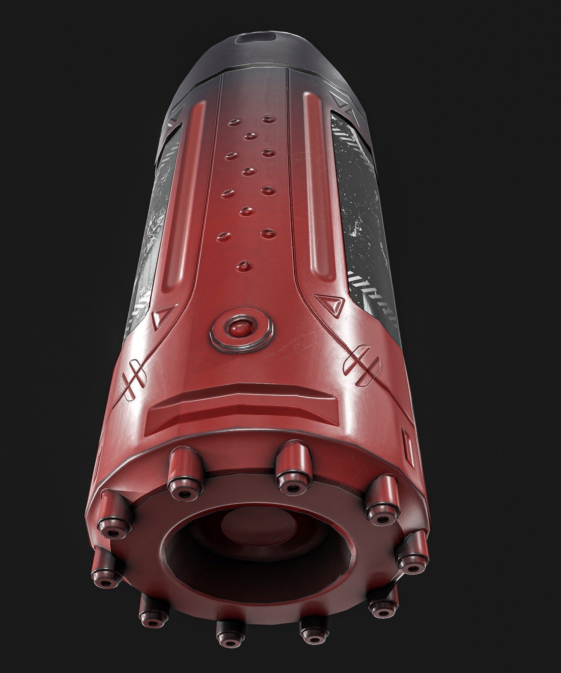 Sci-Fi Teleportation Device Low-poly 3D model_2