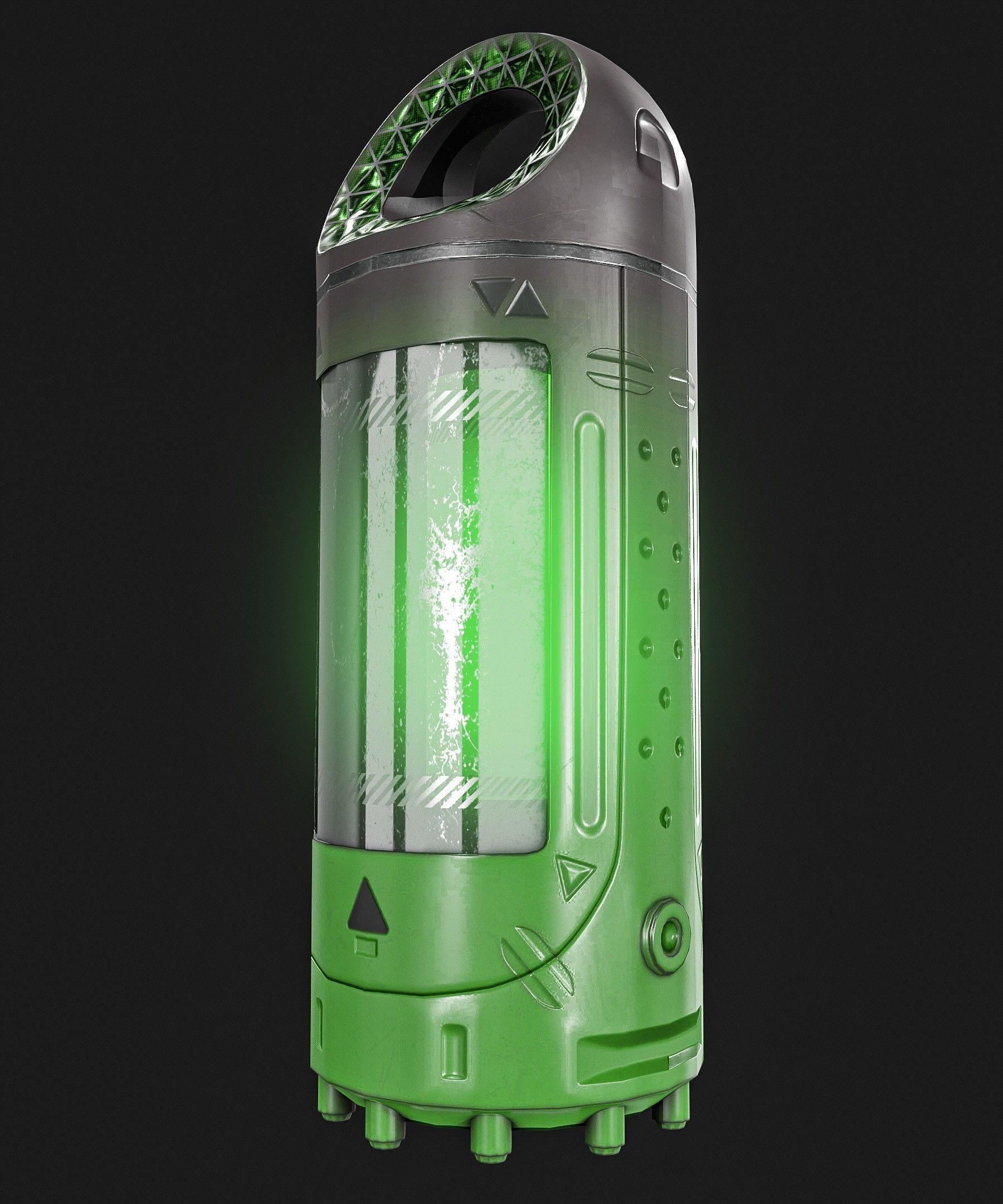 Sci-Fi Teleportation Device Low-poly 3D model_9