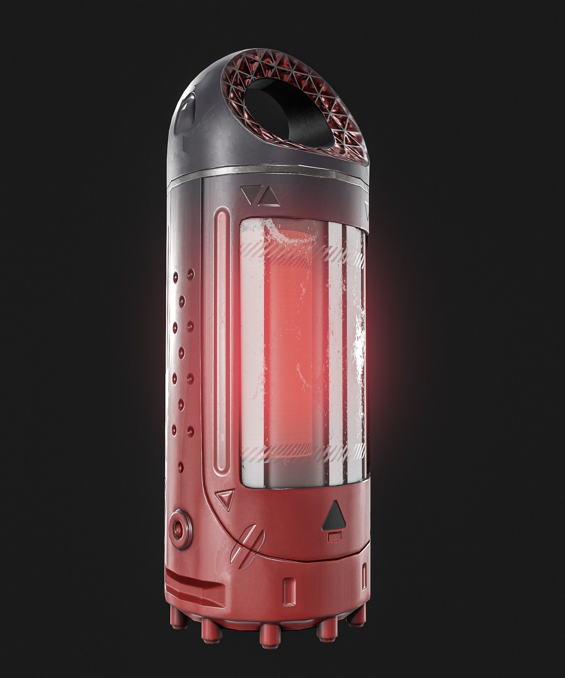 Sci-Fi Teleportation Device Low-poly 3D model_5