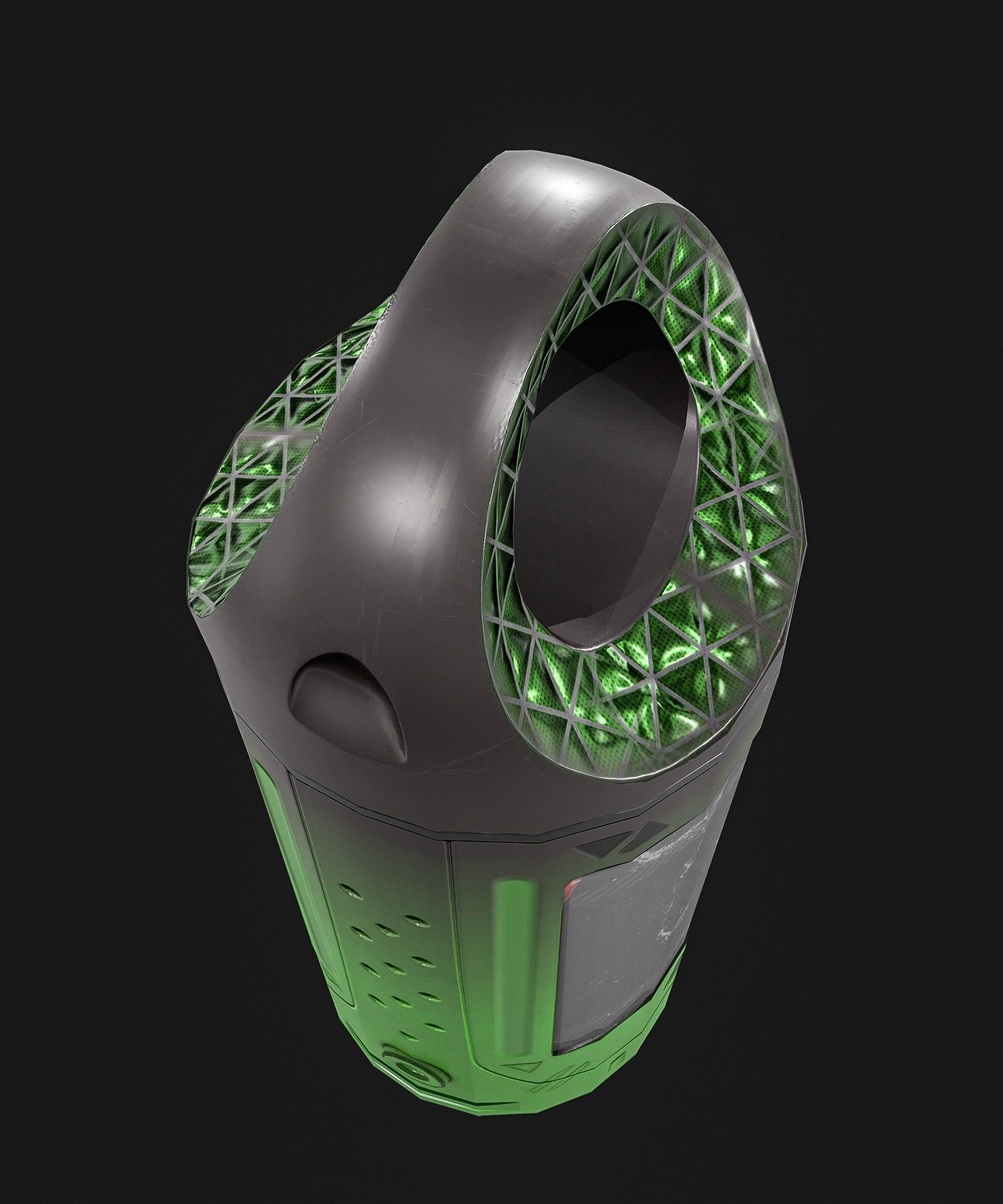 Sci-Fi Teleportation Device Low-poly 3D model_7