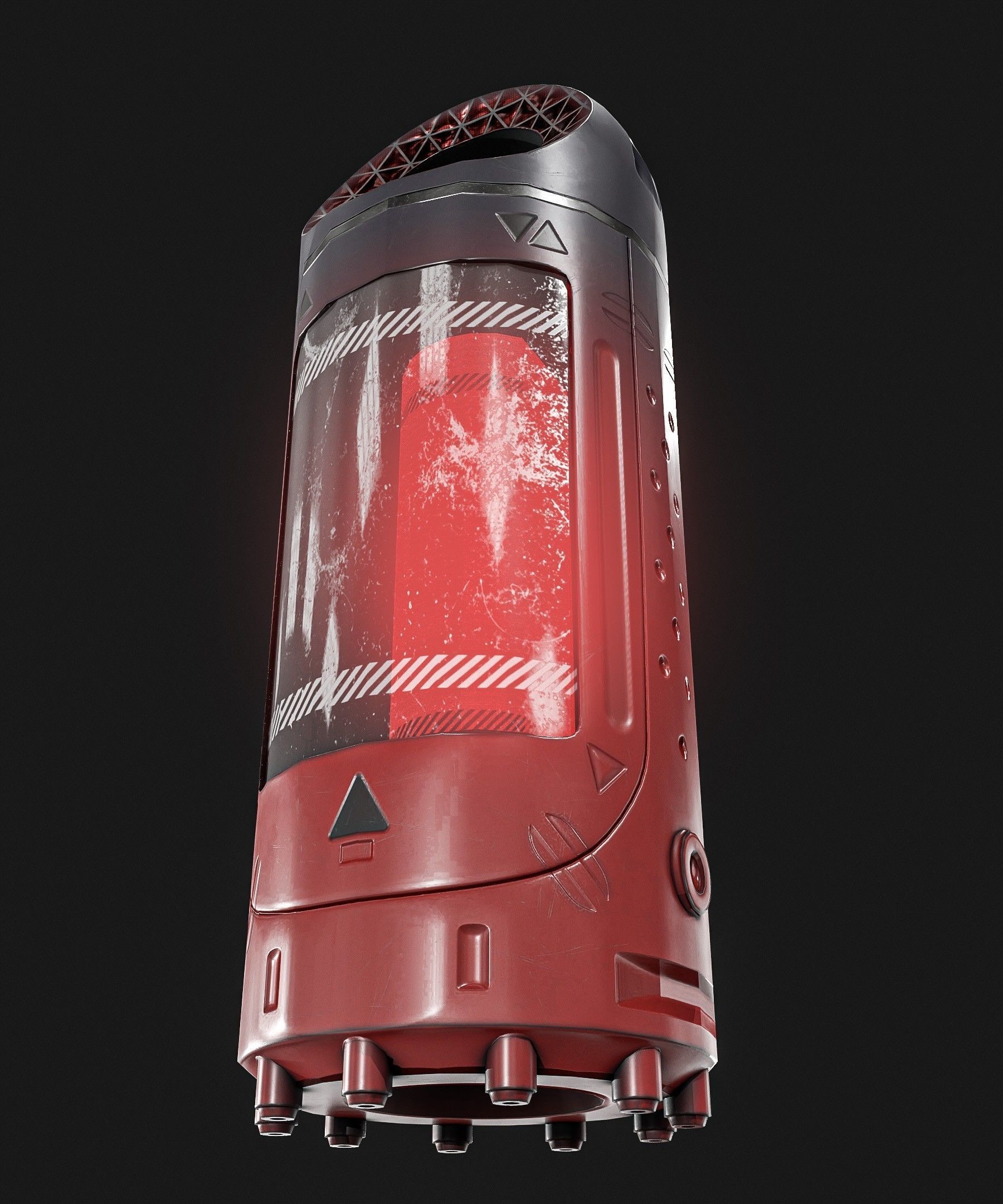 Sci-Fi Teleportation Device Low-poly 3D model_15