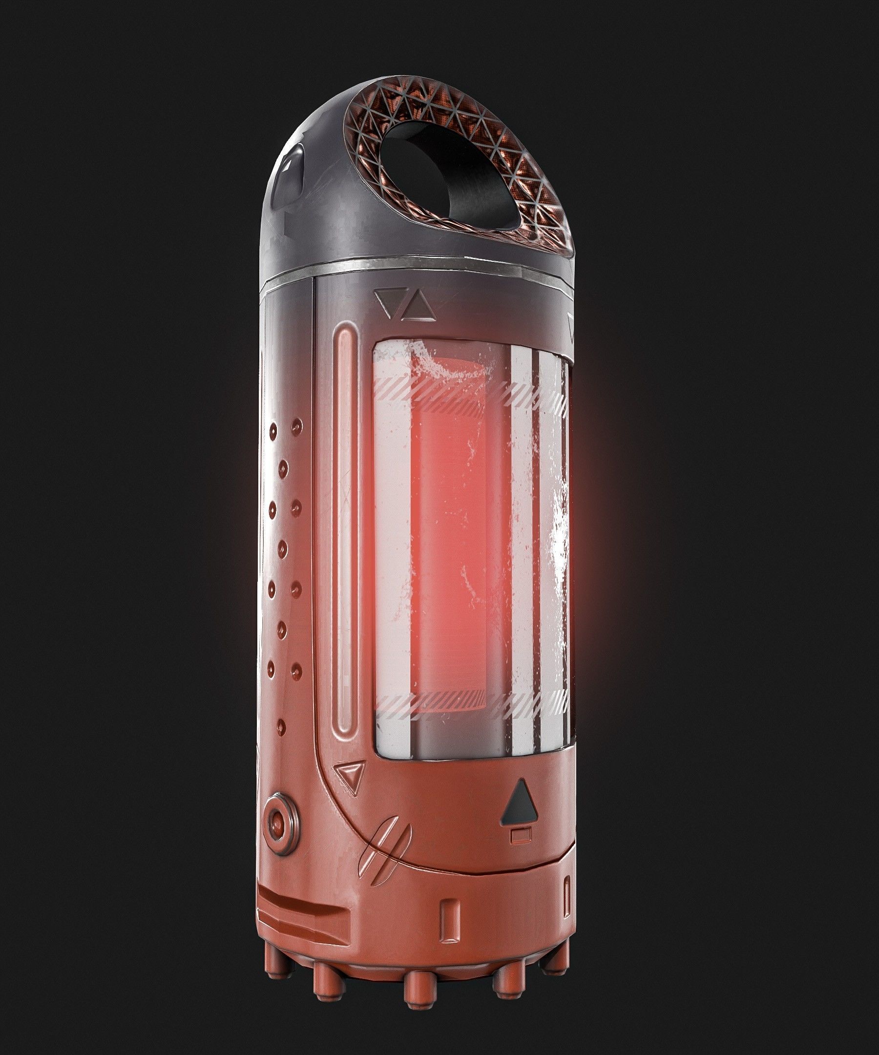 Sci-Fi Teleportation Device Low-poly 3D model_1