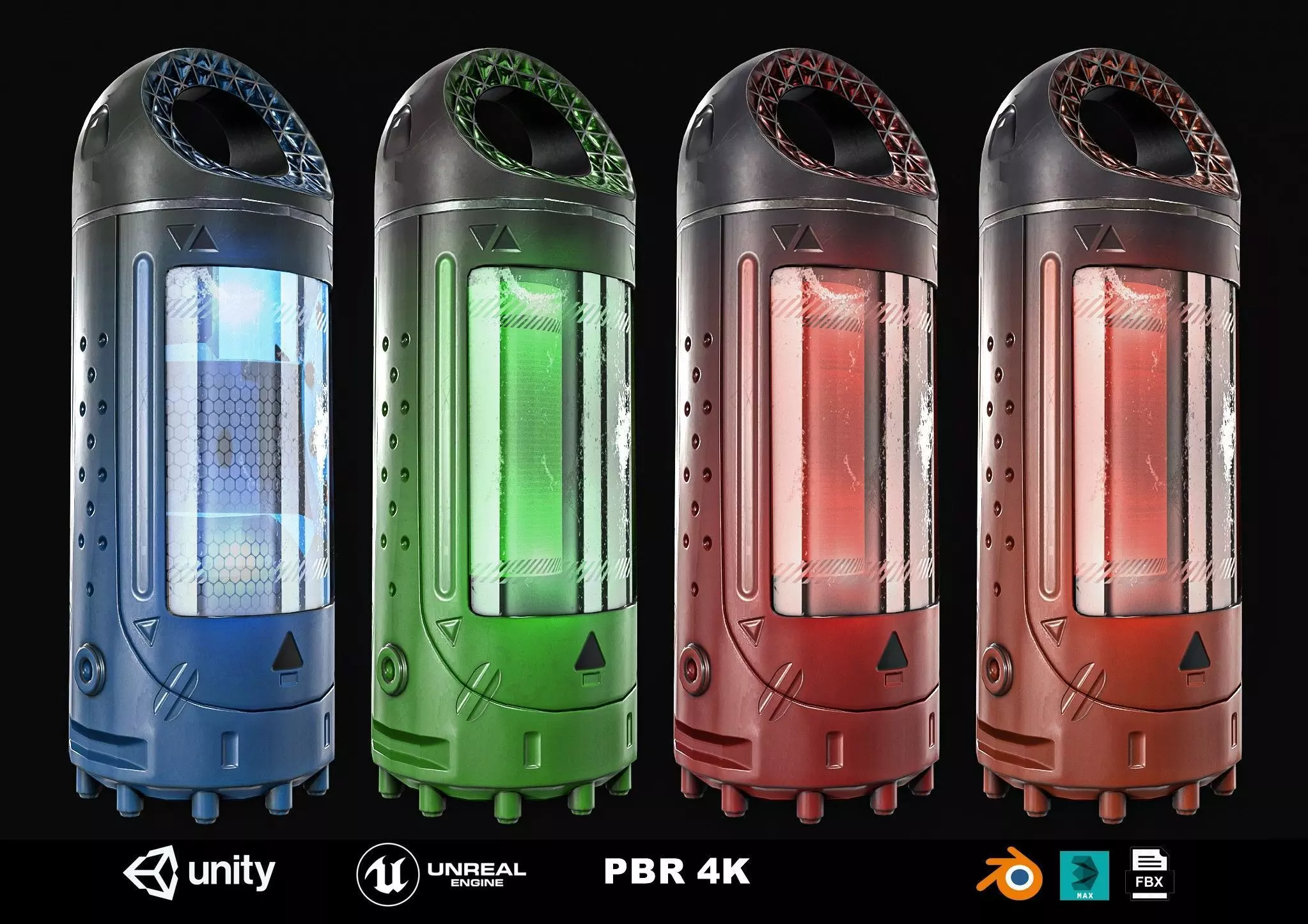 Sci-Fi Teleportation Device Low-poly 3D model_0