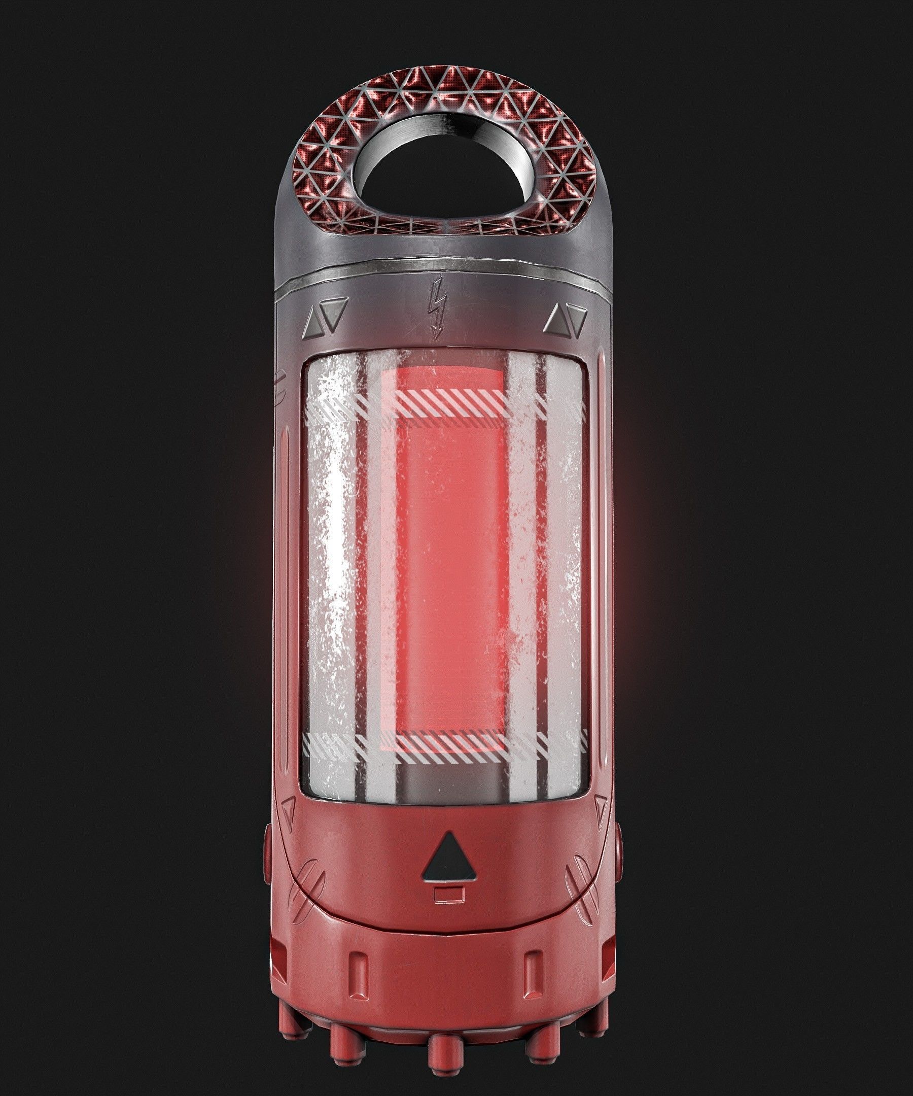 Sci-Fi Teleportation Device Low-poly 3D model_13