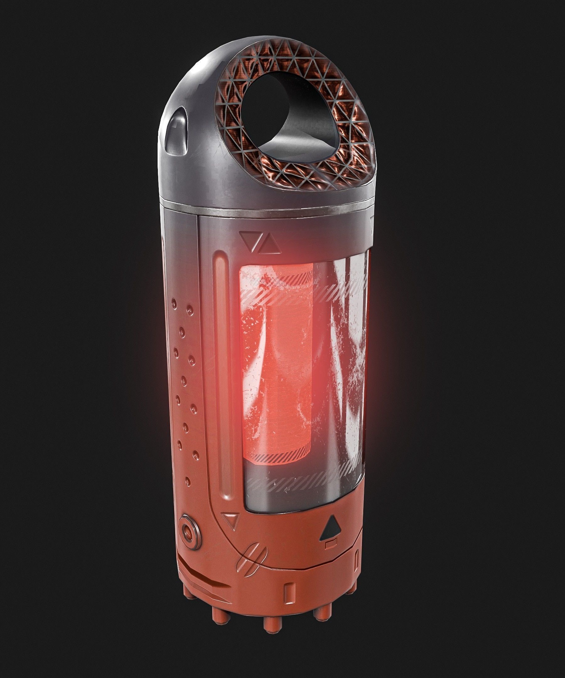 Sci-Fi Teleportation Device Low-poly 3D model_17