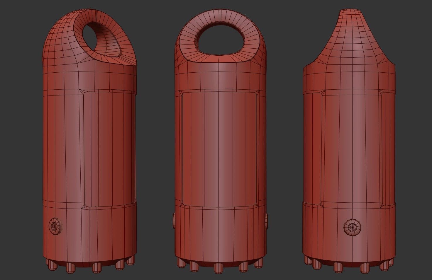 Sci-Fi Teleportation Device Low-poly 3D model_20