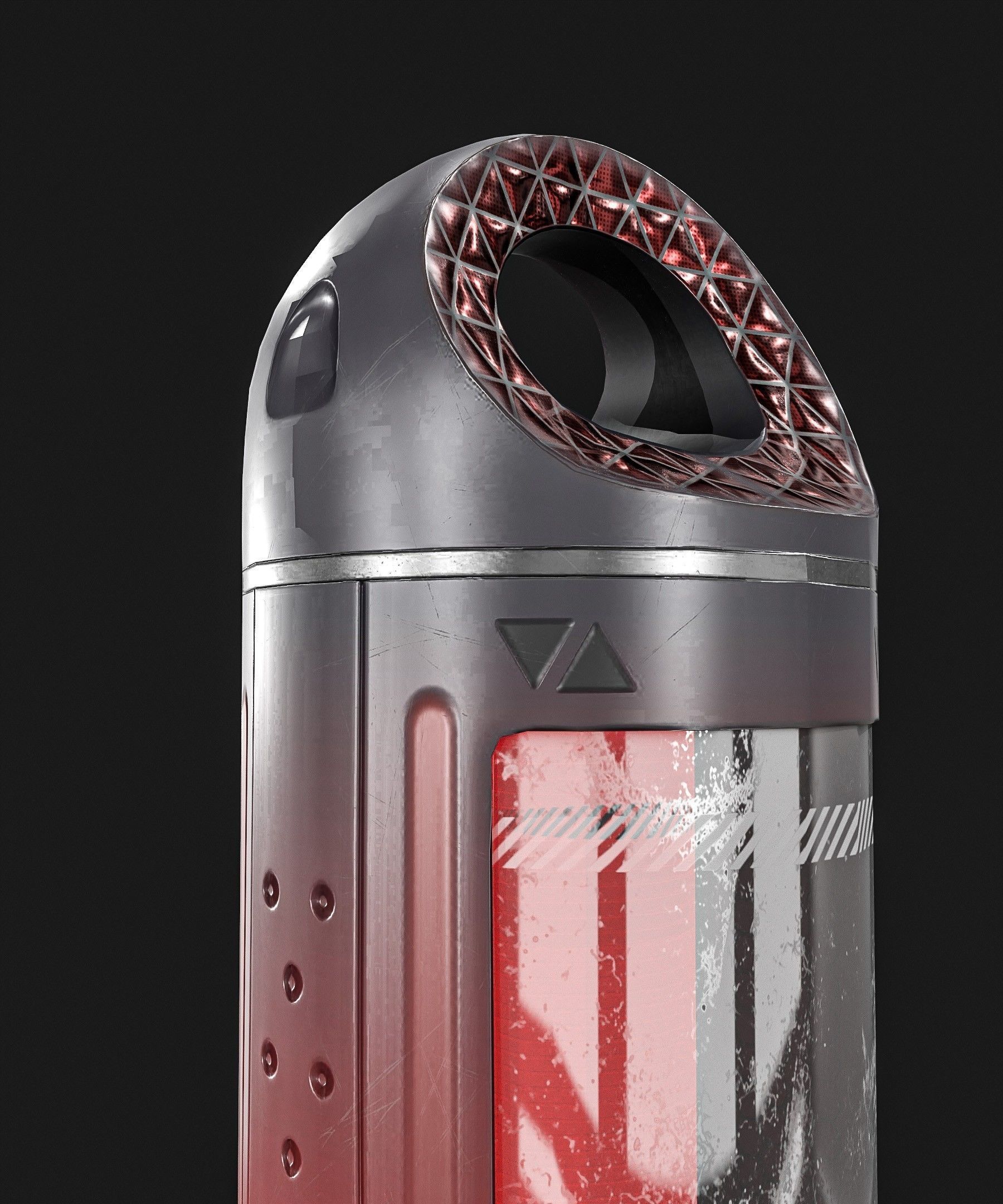 Sci-Fi Teleportation Device Low-poly 3D model_6