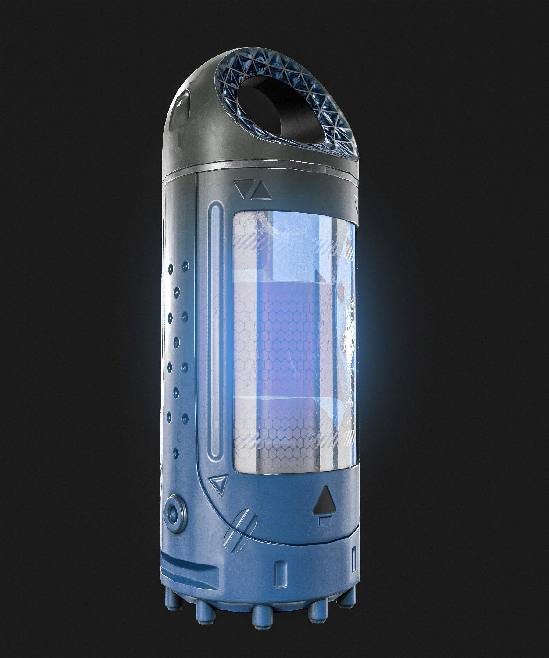 Sci-Fi Teleportation Device Low-poly 3D model_4