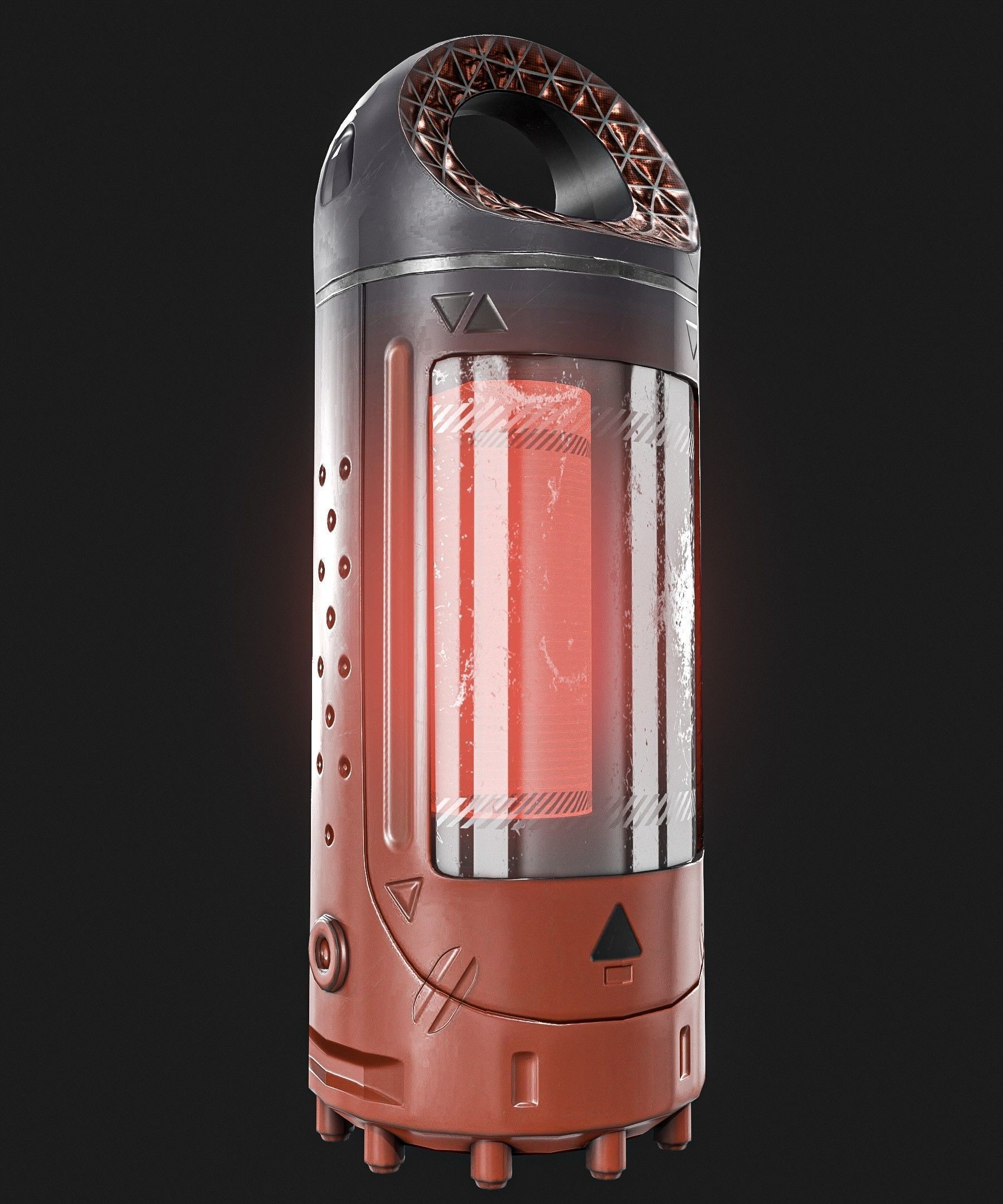 Sci-Fi Teleportation Device Low-poly 3D model_16
