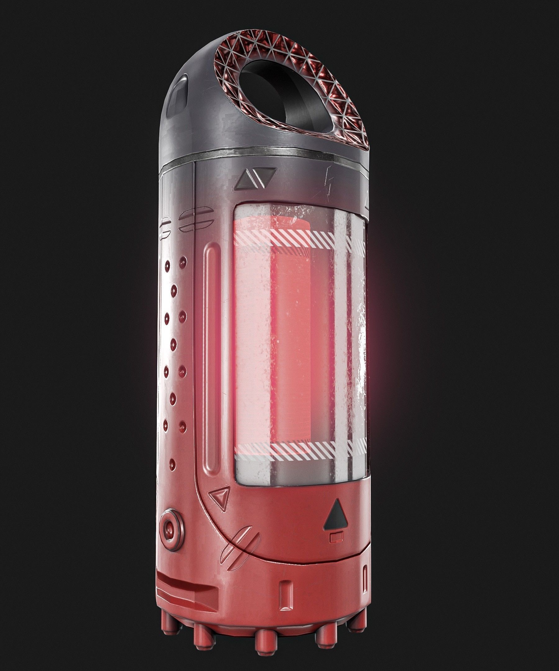 Sci-Fi Teleportation Device Low-poly 3D model_12