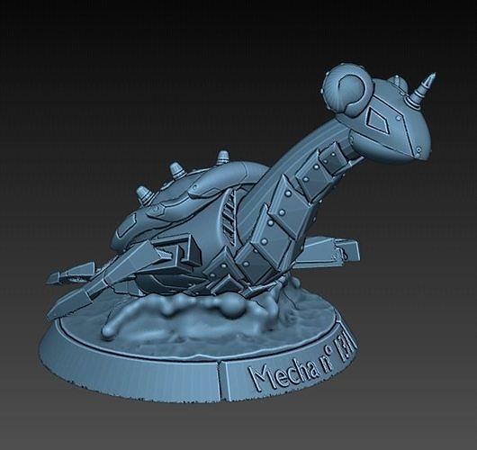 Mecha Lapras Pokemon 3D print model